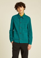 Thumbnail for your product : Paul Smith Men's Turquoise Linen-Blend Chore Jacket