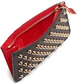 Thumbnail for your product : Christian Louboutin Credilou Studded Leather Cardholder - Black