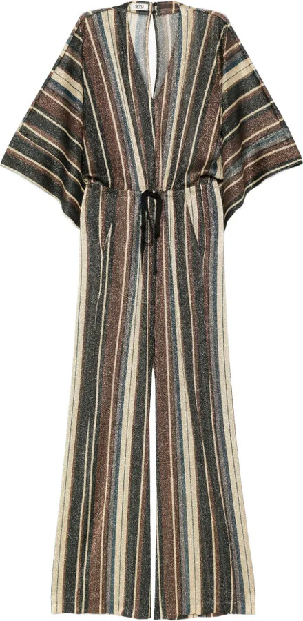 Siyu Striped Tie-Fastening Jumpsuit