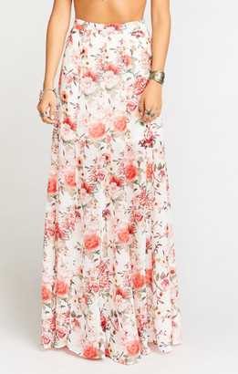 MUMU Princess Ariel Ballgown Maxi Skirt ~ Floretta Ivory