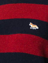 Thumbnail for your product : MAISON KITSUNÉ graphic stripe crew neck sweater