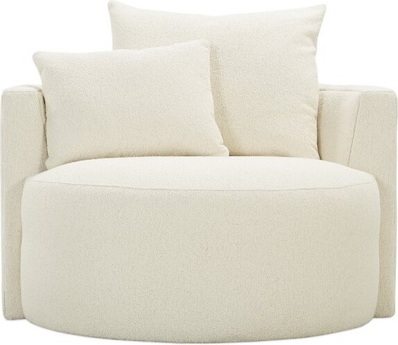 Huxe Celia Swivel Chair in White