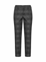 Thumbnail for your product : Pt01 Mid-Rise Checked Cropped Pants