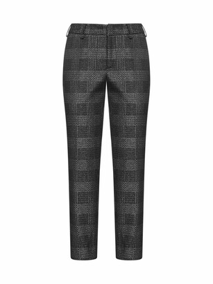 Pt01 Mid-Rise Checked Cropped Pants