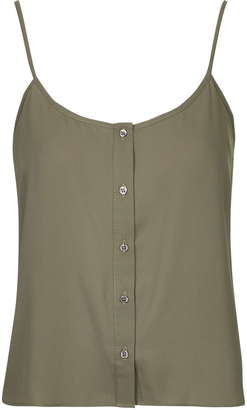 Topshop Petite button front strappy cami