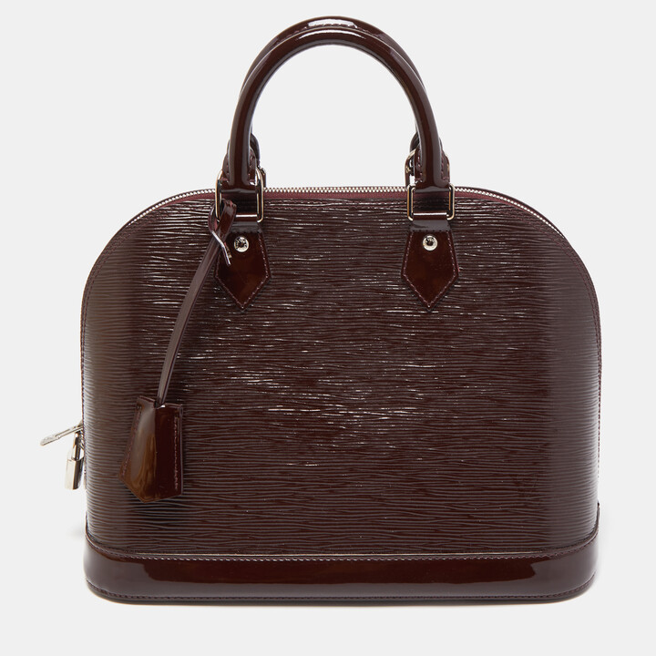 Louis Vuitton Alma Handbag Chain Flower Print Epi Leather PM - ShopStyle  Satchels & Top Handle Bags