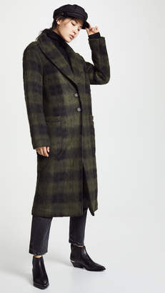 TWENTY MONTREAL Walker Plaid Long Coat