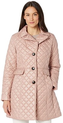 Kate Spade 3/4 Length Diamond Quilted Button Front Jacket