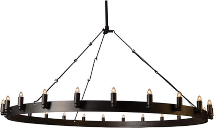 Verdun 24-Light Iron Black Chandelier