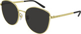 Thumbnail for your product : Gucci Rounded Metal Cat-Eye Sunglasses