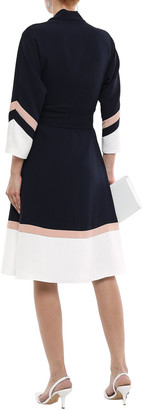 Joie Color-block Satin-crepe Dress