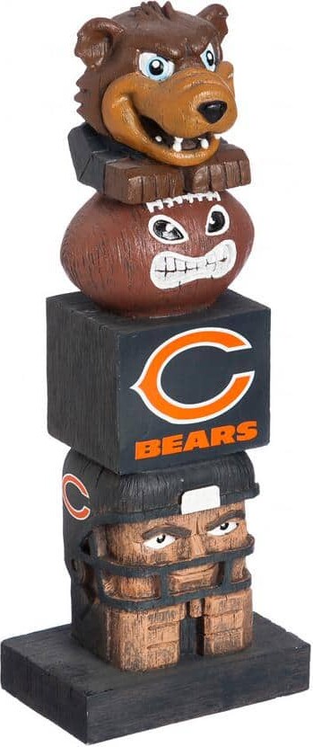 Evergreen Chicago Bears Tiki Totem Garden Statue