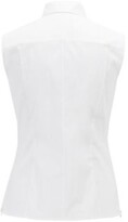 Thumbnail for your product : Boss Slim-fit sleeveless blouse in a cotton blend