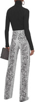 Thumbnail for your product : Acne Studios Thes Snake-print Coated-jersey Wide-leg Pants