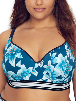 Elomi Plus Size Island Lily Sweetheart Crop Bikini Top