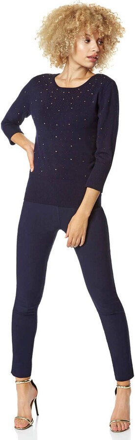 ladies diamante jumpers