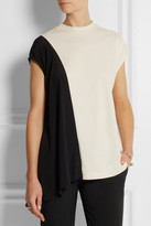 Thumbnail for your product : 3.1 Phillip Lim Asymmetric cotton-jersey and silk-georgette top