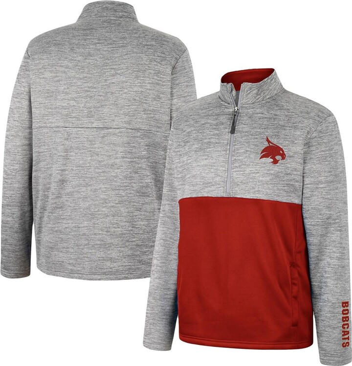 Colosseum Men's Gray Texas State Bobcats John Half-Zip Jacket
