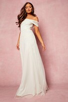 Thumbnail for your product : boohoo Bridesmaid Hand Embellished Bow Detail Maxi