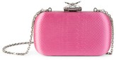 Thumbnail for your product : Alexander McQueen Butterfly Jewelled Snakeskin-Embossed Leather Box Clutch