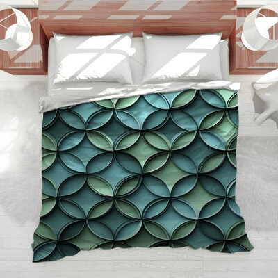 VisionDecor Geometric Circles Bedding Pattern Comforter Modern