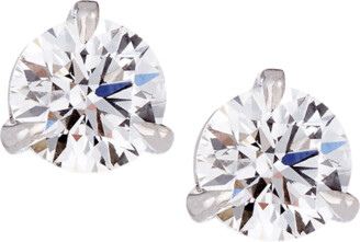 Memoire 18k White Gold Martini Diamond Stud Earrings, 0.51 tcw