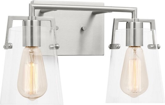 Visual Comfort Studio Crofton Vanity Light in Silver