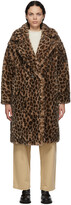 Thumbnail for your product : Yves Salomon Meteo Brown & Beige Wool Leopard Coat