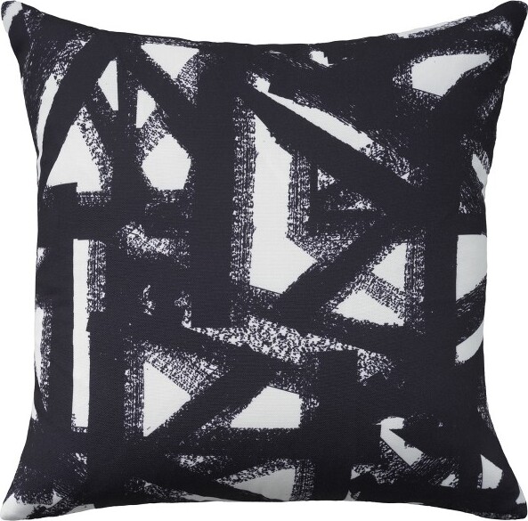 Waverly Indoor Plw Pleated Velvet Black Throw Pillows 18 x 18