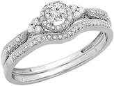 Thumbnail for your product : DazzlingRock Collection 0.33 Carat (ctw) 14K White Gold Round Diamond Ladies Bridal Engagement Ring Set 1/3 CT (Size 8)