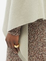 Thumbnail for your product : Allude Ribbed Cashmere Poncho - Grey