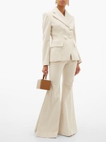 Thumbnail for your product : Sara Battaglia Cotton-blend Jumbo Corduroy Flared Trousers - Cream