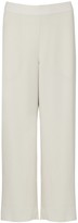 Thumbnail for your product : Eileen Fisher Bone Wide-leg Silk Trousers