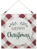 Thumbnail for your product : Artisasset Merry Christmas Red And White Plaid Christmas Wooden Wall Hanging - 14.96