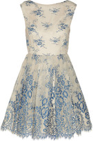 Thumbnail for your product : Alice + Olivia Fila embroidered tulle dress