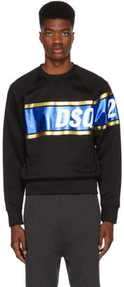 DSQUARED2 Black Shiny Logo Sweatshirt