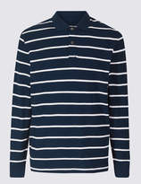 Thumbnail for your product : M&S Collection Pure Cotton Striped Polo Shirt