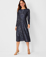 Thumbnail for your product : Ann Taylor Sequin Midi Flare Dress