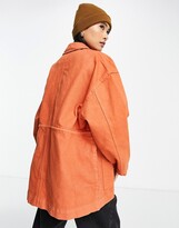Thumbnail for your product : WÅVEN Haley multi pocket utility jacket in rust (part of a set)