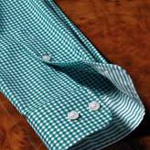 Thumbnail for your product : Charles Tyrwhitt Extra slim fit button-down non-iron Oxford gingham green shirt