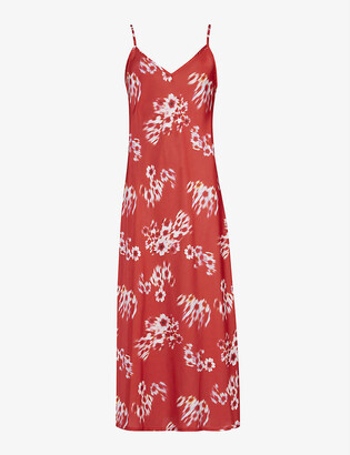 AllSaints Lenni 2-in-1 cotton and satin dress