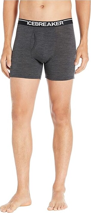 Icebreaker Anatomica Merino Boxers w/ Fly Men's Underwear Jet Heather : MD, Lycra/Nylon/Satin