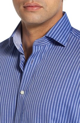 Thomas Dean Men's Classic Fit Stripe Sport Shirt
