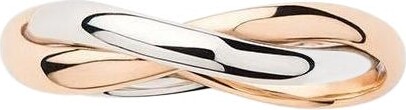 POIRAY Poiray, Tresse Ring Pink Gold White Gold