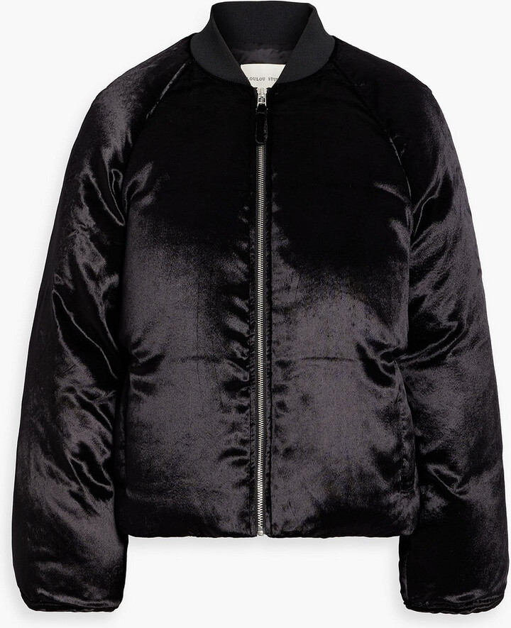 Lafu oversized velvet bomber jacket