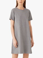 Thumbnail for your product : Eileen Fisher Organic Cotton Blend Crew Neck Mini Dress, Moon