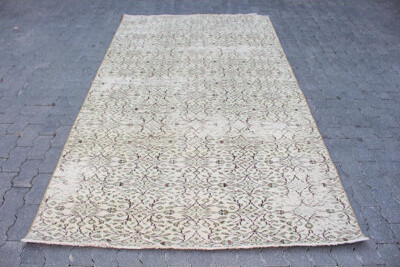 Bungalow Rose Vintage Turkish Rug - Large Antique Carpet with Traditional Design for Classic Home Decor