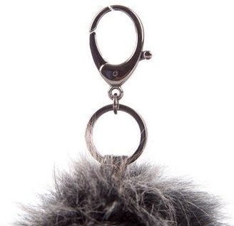 Rebecca Minkoff Fox Fur Pom-Pom Keychain