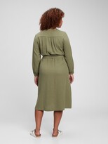 Thumbnail for your product : Gap Crinkle Gauze Tie-Waist Midi Dress