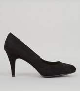 Thumbnail for your product : New Look Wide Fit Black Suedette Court Shoes
